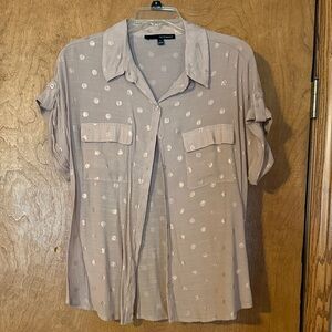 Harve Benard Copper Polka Dot Blouse